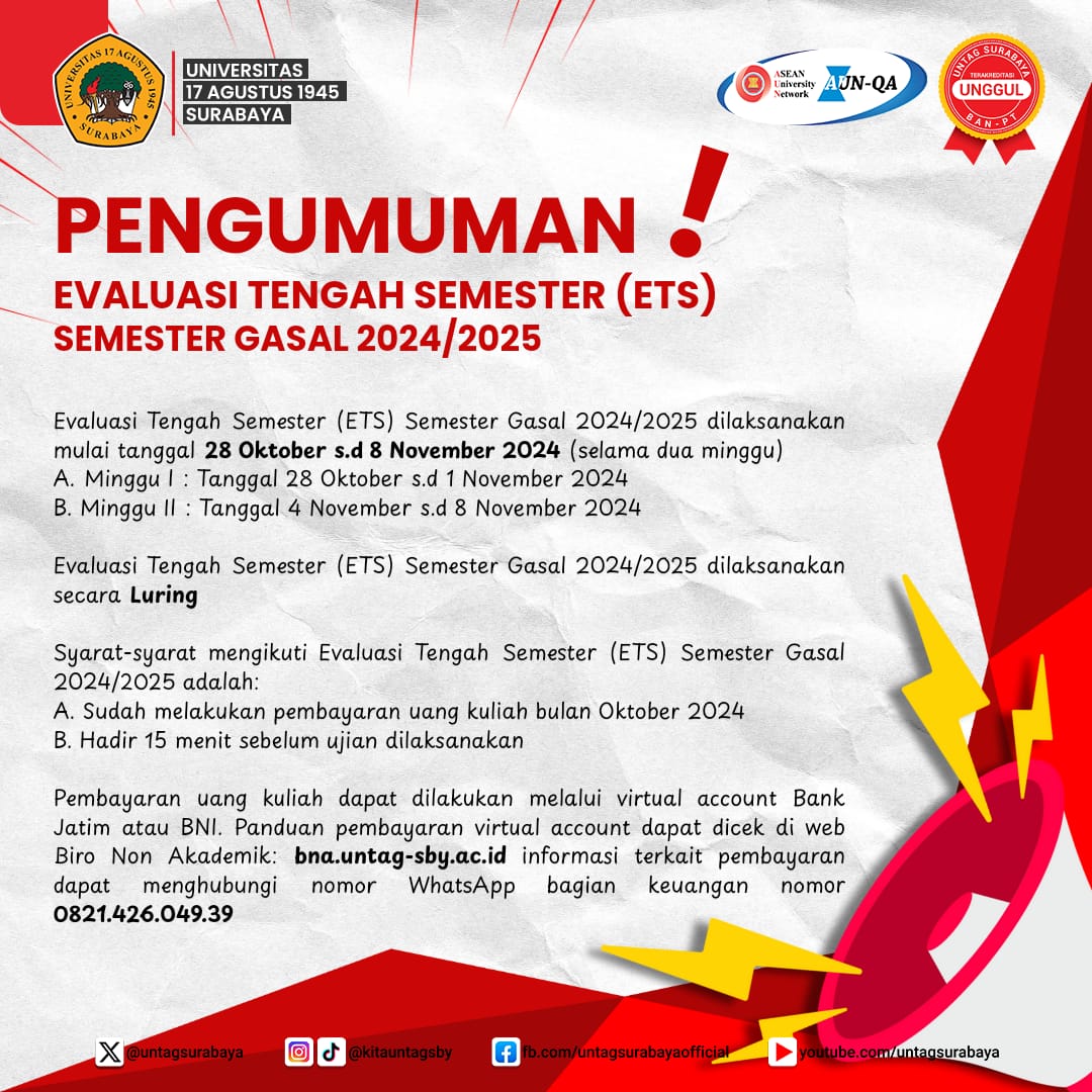 Evaluasi Tengah Semester (ETS) Semester Gasal 2024/2025